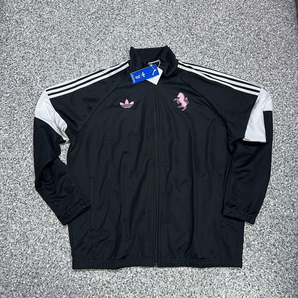 Adidas Juventus LFSTLR Track Top Jacket Mens XL Black Pink Trefoil KC7799 NEW